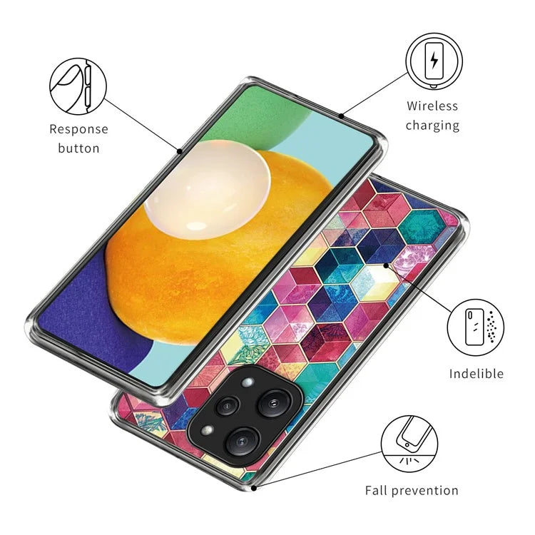 For Xiaomi Redmi 12 5G (Global) TPU Back Case Pattern Shockproof Phone Cover
