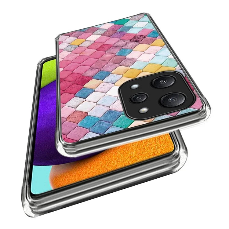For Xiaomi Redmi 12 5G (Global) TPU Back Case Pattern Shockproof Phone Cover
