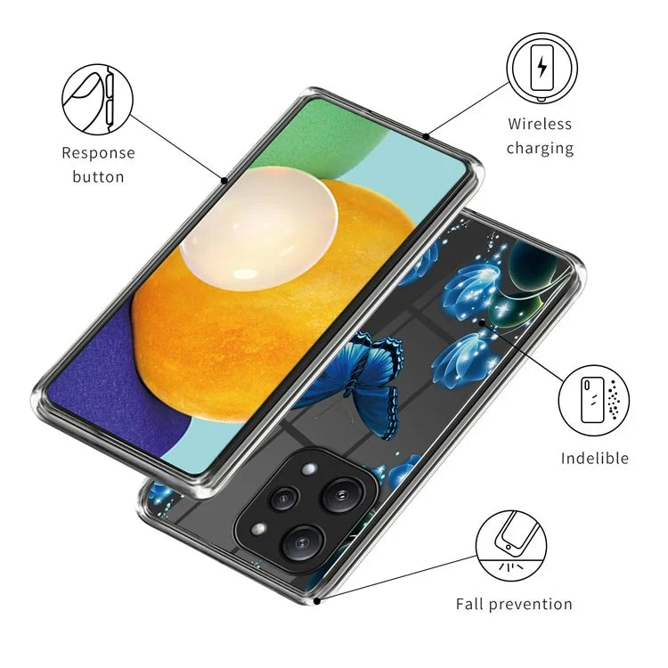 For Xiaomi Redmi 12 5G (Global) TPU Back Case Pattern Shockproof Phone Cover
