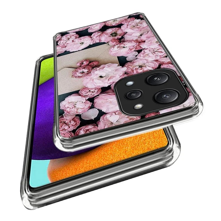 For Xiaomi Redmi 12 5G (Global) TPU Back Case Pattern Shockproof Phone Cover