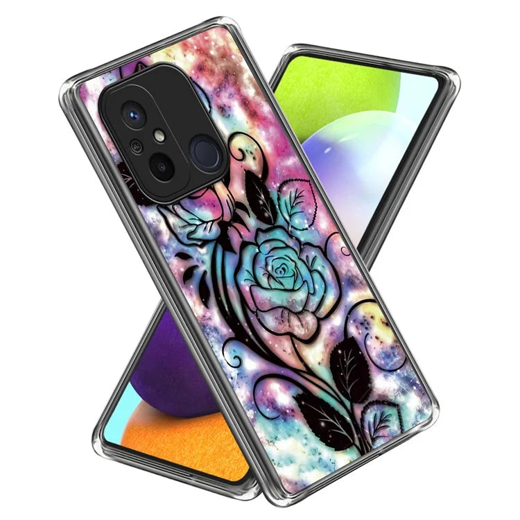 For Xiaomi Redmi 12C 4G Pattern Case Soft TPU Anti-Scratch Phone Cover