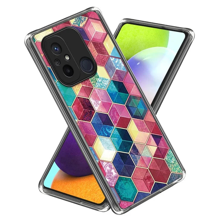 For Xiaomi Redmi 12C 4G Pattern Case Soft TPU Anti-Scratch Phone Cover