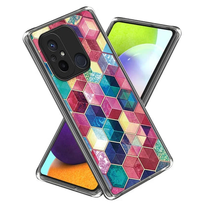 For Xiaomi Redmi 12C 4G Pattern Case Soft TPU Anti-Scratch Phone Cover
