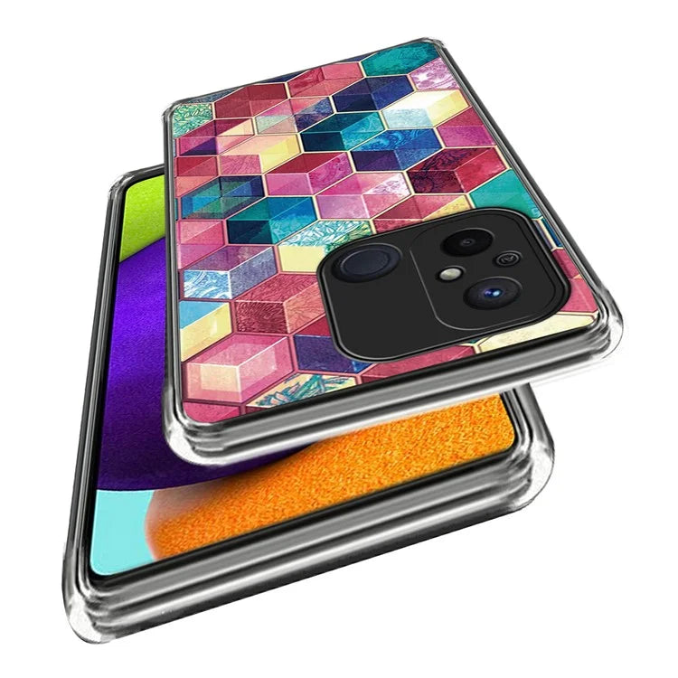 For Xiaomi Redmi 12C 4G Pattern Case Soft TPU Anti-Scratch Phone Cover