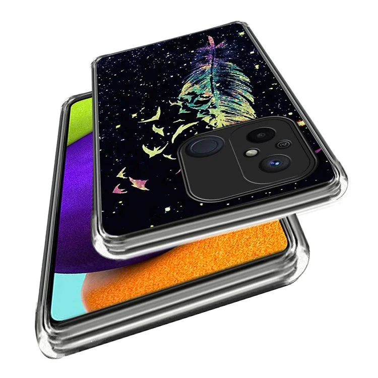 For Xiaomi Redmi 12C 4G Pattern Case Soft TPU Anti-Scratch Phone Cover