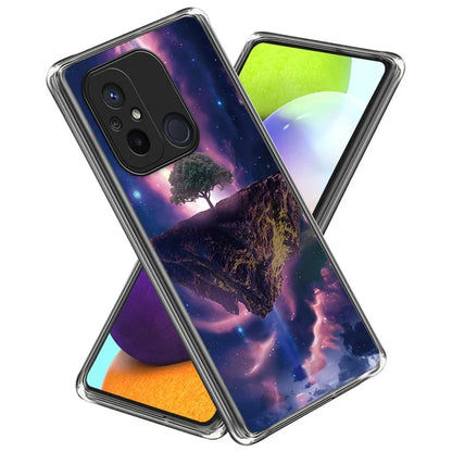For Xiaomi Redmi 12C 4G Pattern IMD Phone Case Shockproof Protective TPU Back Cover