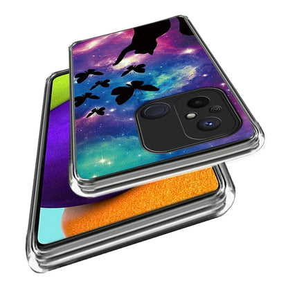For Xiaomi Redmi 12C 4G Pattern IMD Phone Case Shockproof Protective TPU Back Cover