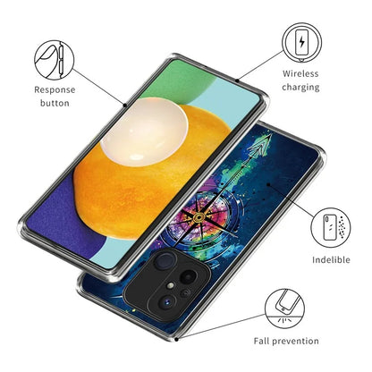 For Xiaomi Redmi 12C 4G Pattern IMD Phone Case Shockproof Protective TPU Back Cover