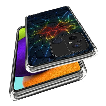 For Xiaomi Redmi 12C 4G Pattern IMD Phone Case Shockproof Protective TPU Back Cover
