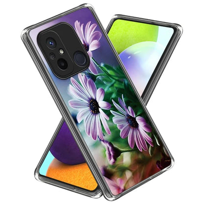 For Xiaomi Redmi 12C 4G Pattern IMD Phone Case Shockproof Protective TPU Back Cover