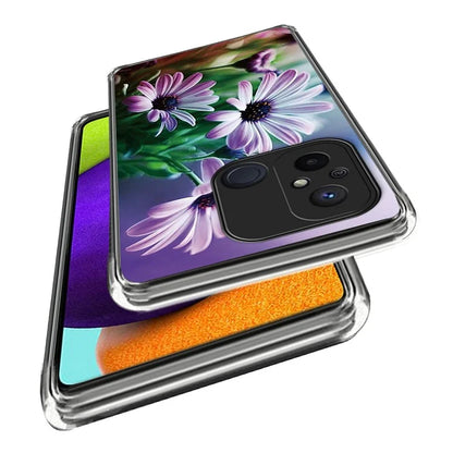 For Xiaomi Redmi 12C 4G Pattern IMD Phone Case Shockproof Protective TPU Back Cover