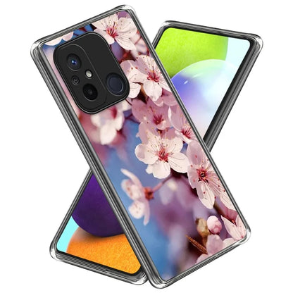 For Xiaomi Redmi 12C 4G Pattern IMD Phone Case Shockproof Protective TPU Back Cover
