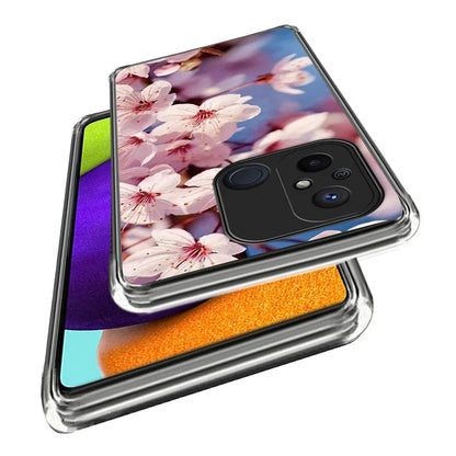 For Xiaomi Redmi 12C 4G Pattern IMD Phone Case Shockproof Protective TPU Back Cover