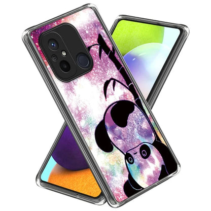 For Xiaomi Redmi 12C 4G Pattern IMD Phone Case Shockproof Protective TPU Back Cover