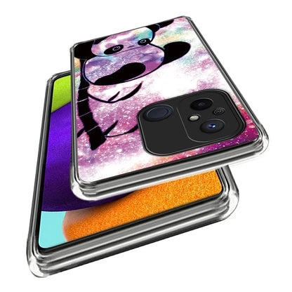 For Xiaomi Redmi 12C 4G Pattern IMD Phone Case Shockproof Protective TPU Back Cover