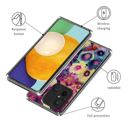 For Xiaomi Redmi 12C 4G Pattern IMD Phone Case Shockproof Protective TPU Back Cover