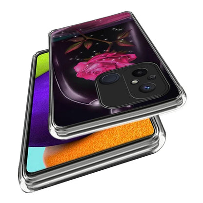 For Xiaomi Redmi 12C 4G Pattern IMD Phone Case Shockproof Protective TPU Back Cover