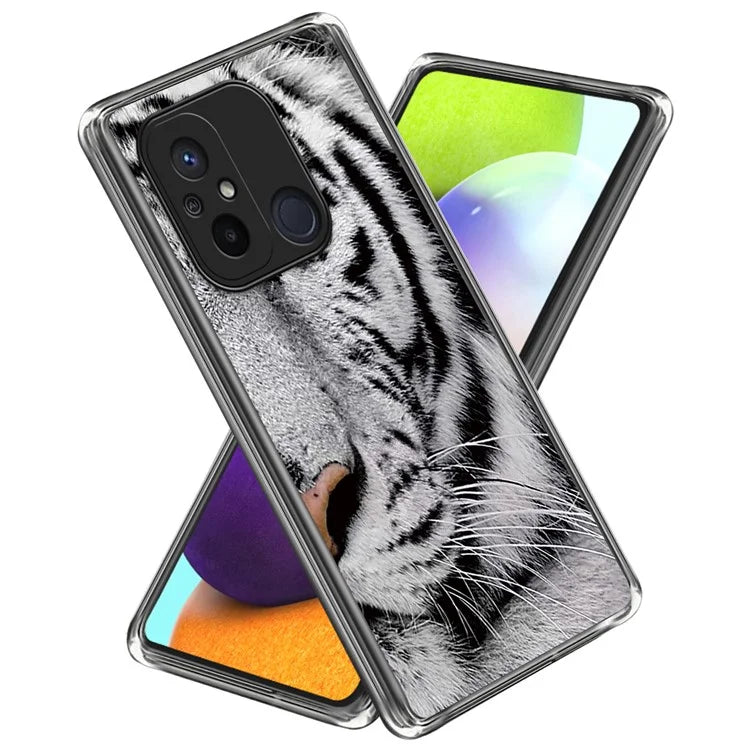 For Xiaomi Redmi 12C 4G Pattern IMD Phone Case Shockproof Protective TPU Back Cover Head