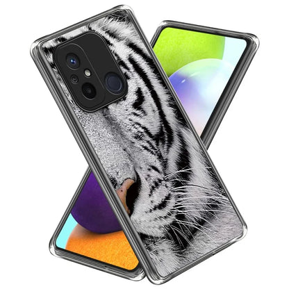 For Xiaomi Redmi 12C 4G Pattern IMD Phone Case Shockproof Protective TPU Back Cover Head