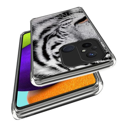 For Xiaomi Redmi 12C 4G Pattern IMD Phone Case Shockproof Protective TPU Back Cover Head