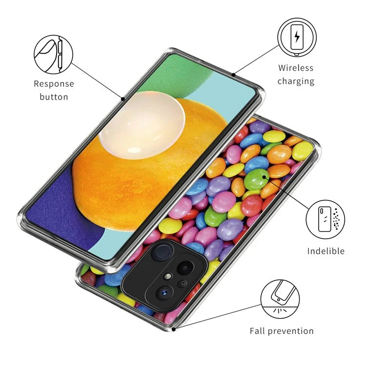 For Xiaomi Redmi 12C 4G Pattern IMD Phone Case Shockproof Protective TPU Back Cover