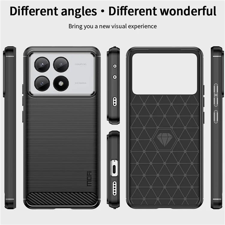MOFI JK TPU Series-1 For Xiaomi Redmi K70E 5G / Poco X6 Pro 5G Phone Cover Brushed Design TPU Phone Case