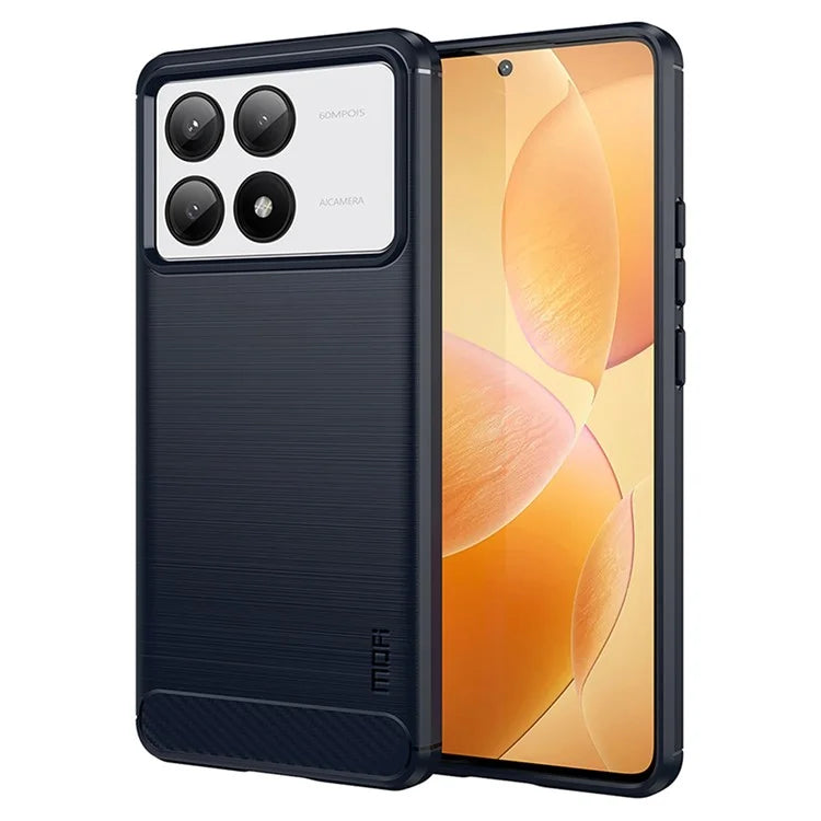 MOFI JK TPU Series-1 For Xiaomi Redmi K70E 5G / Poco X6 Pro 5G Phone Cover Brushed Design TPU Phone Case