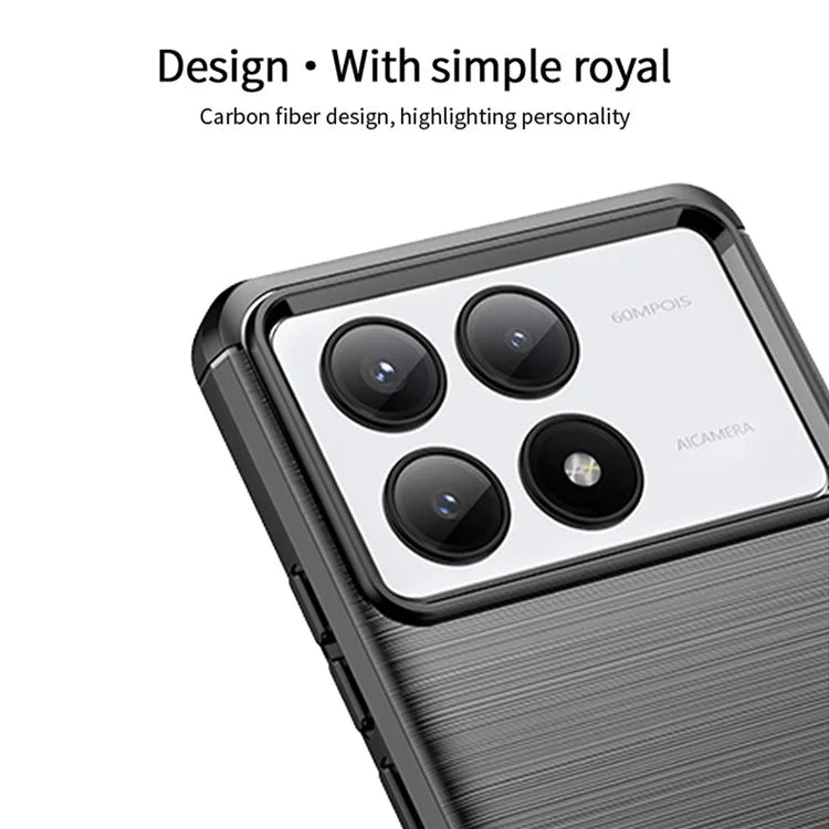 MOFI JK TPU Series-1 For Xiaomi Redmi K70E 5G / Poco X6 Pro 5G Phone Cover Brushed Design TPU Phone Case