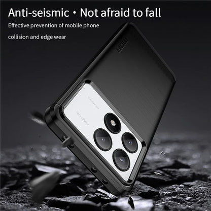 MOFI JK TPU Series-1 For Xiaomi Redmi K70E 5G / Poco X6 Pro 5G Phone Cover Brushed Design TPU Phone Case