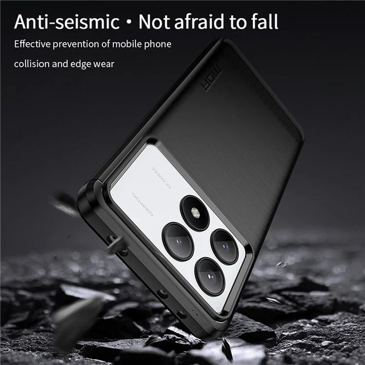 MOFI JK TPU Series-1 For Xiaomi Redmi K70E 5G / Poco X6 Pro 5G Phone Cover Brushed Design TPU Phone Case