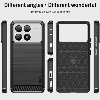 MOFI JK TPU Series-1 For Xiaomi Redmi K70E 5G / Poco X6 Pro 5G Phone Cover Brushed Design TPU Phone Case