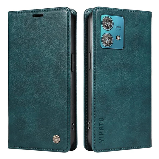 YIKATU YK-006 For Motorola Edge 40 Neo 5G Case Magnetic Flip Folio Leather Wallet Phone Cover