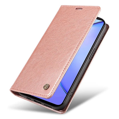 YIKATU YK-006 For vivo Y17s 4G Cell Phone Case PU Leather+TPU Litchi Texture Anti-drop Wallet Cover
