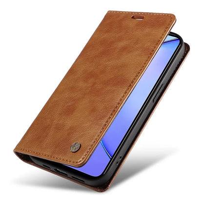 YIKATU YK-006 For vivo Y17s 4G Cell Phone Case PU Leather+TPU Litchi Texture Anti-drop Wallet Cover