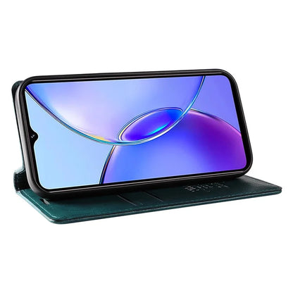 YIKATU YK-006 For vivo Y17s 4G Cell Phone Case PU Leather+TPU Litchi Texture Anti-drop Wallet Cover