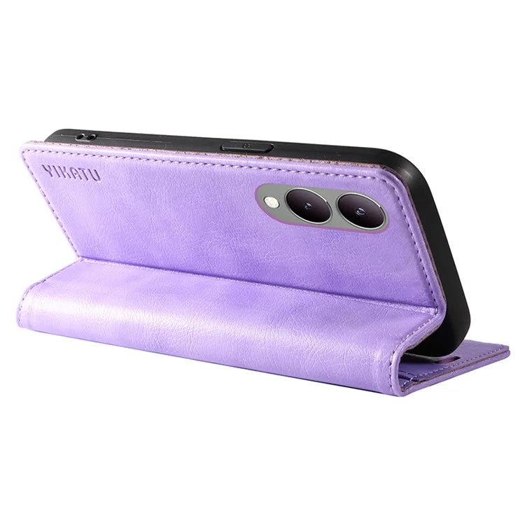YIKATU YK-006 For vivo Y17s 4G Cell Phone Case PU Leather+TPU Litchi Texture Anti-drop Wallet Cover