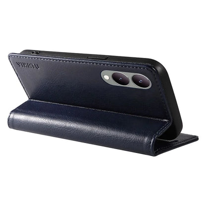 YIKATU YK-006 For vivo Y17s 4G Cell Phone Case PU Leather+TPU Litchi Texture Anti-drop Wallet Cover