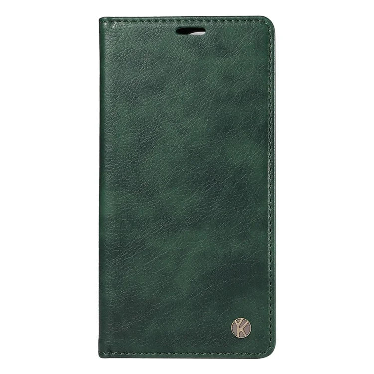 YIKATU YK-006 For vivo Y17s 4G Cell Phone Case PU Leather+TPU Litchi Texture Anti-drop Wallet Cover