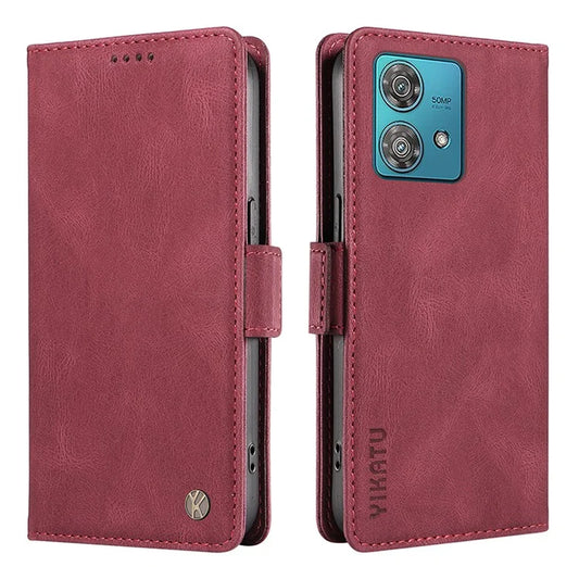 YIKATU YK-005 For Motorola Edge 40 Neo 5G Case PU Leather Flip Wallet Stand Phone Cover