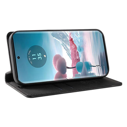 YIKATU YK-004 For Motorola Edge 40 Neo 5G Magnetic Case Skin-touch Leather Stand Wallet Phone Cover