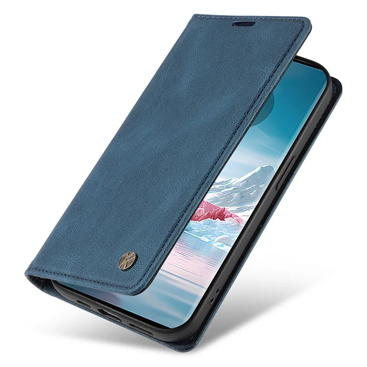 YIKATU YK-004 For Motorola Edge 40 Neo 5G Magnetic Case Skin-touch Leather Stand Wallet Phone Cover
