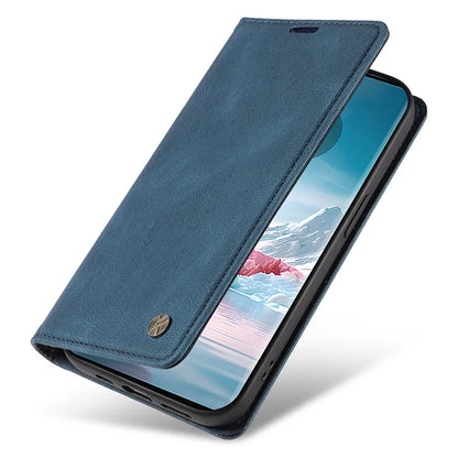 YIKATU YK-004 For Motorola Edge 40 Neo 5G Magnetic Case Skin-touch Leather Stand Wallet Phone Cover