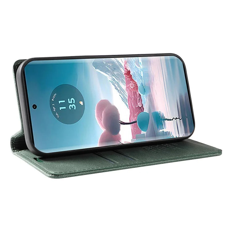 YIKATU YK-004 For Motorola Edge 40 Neo 5G Magnetic Case Skin-touch Leather Stand Wallet Phone Cover