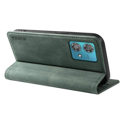 YIKATU YK-004 For Motorola Edge 40 Neo 5G Magnetic Case Skin-touch Leather Stand Wallet Phone Cover