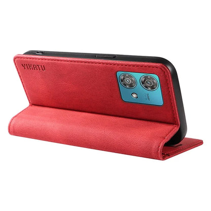YIKATU YK-004 For Motorola Edge 40 Neo 5G Magnetic Case Skin-touch Leather Stand Wallet Phone Cover