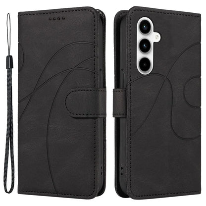For Samsung Galaxy A35 5G Leather Case Imprinted Line Phone Wallet Cover