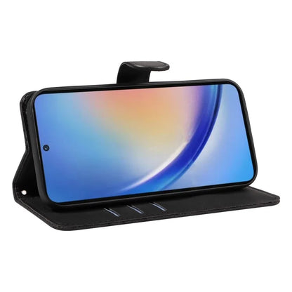 For Samsung Galaxy A35 5G Leather Case Imprinted Line Phone Wallet Cover