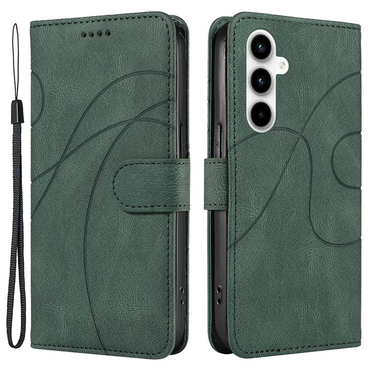 For Samsung Galaxy A35 5G Leather Case Imprinted Line Phone Wallet Cover