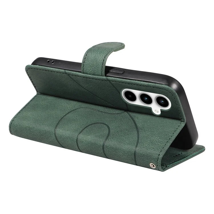 For Samsung Galaxy A35 5G Leather Case Imprinted Line Phone Wallet Cover