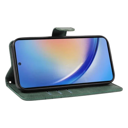 For Samsung Galaxy A35 5G Leather Case Imprinted Line Phone Wallet Cover